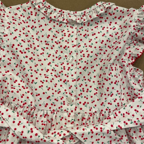 Edgehill Collection Smocked Cherry Print Dress Size 6 - Picture 8 of 13